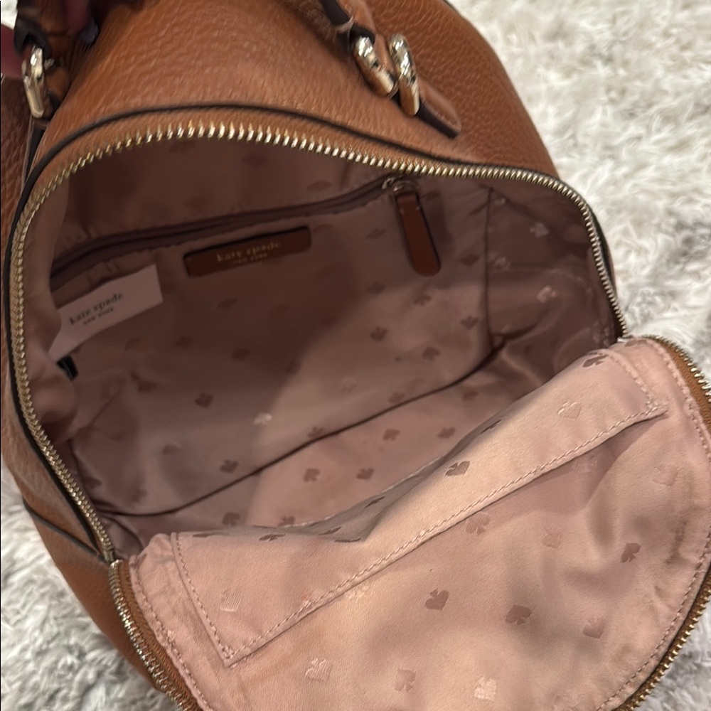 Kate Spade Cognac Leather Mini Backpack - Picture 3 of 16
